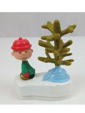 2002 Peanuts Charlie Brown Linus & Falling Down Christmas Tree Carl's Jr. Toy